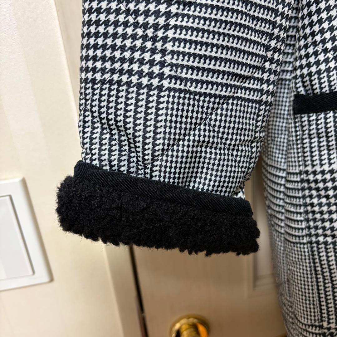 千鳥柄キルティングコート