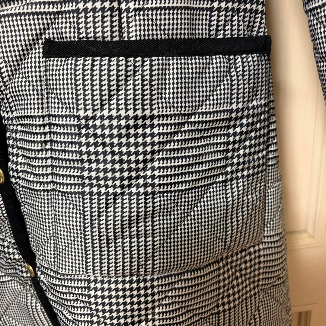 千鳥柄キルティングコート