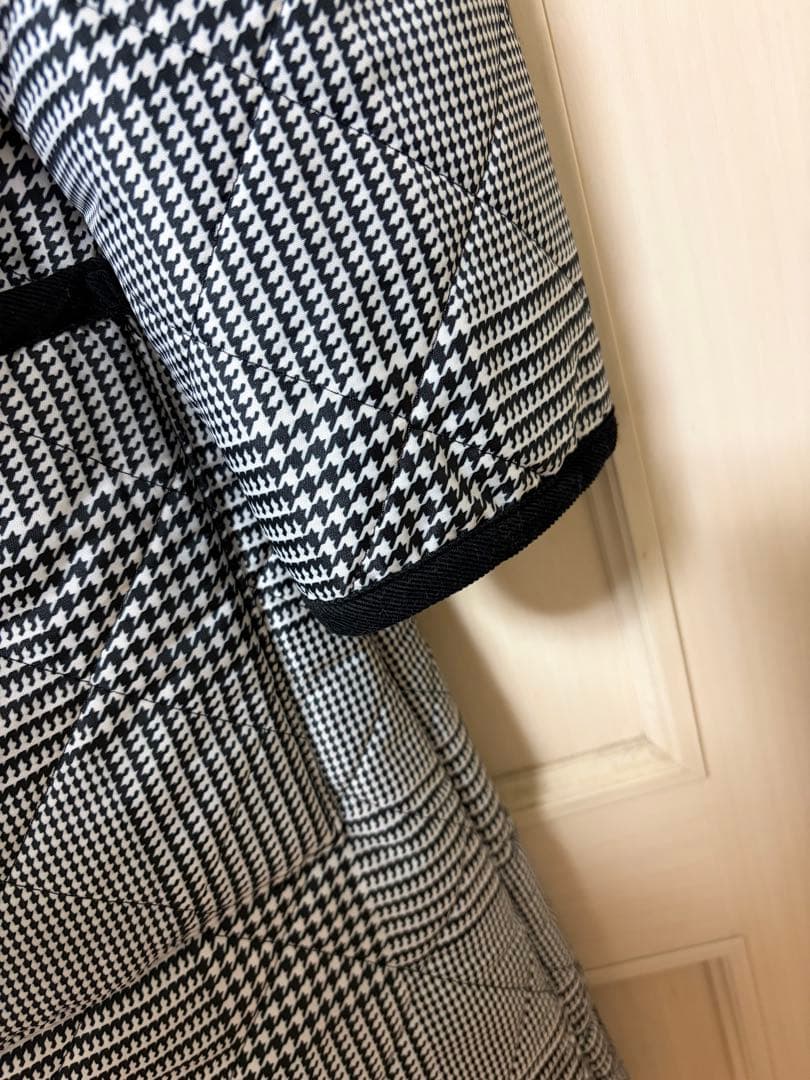 千鳥柄キルティングコート