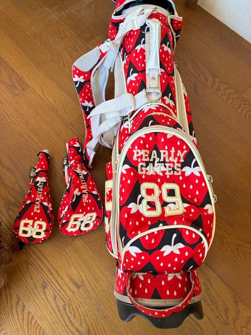 パーリーゲイツ　いちご柄 ゴルフバッグ 89 おまけ付き