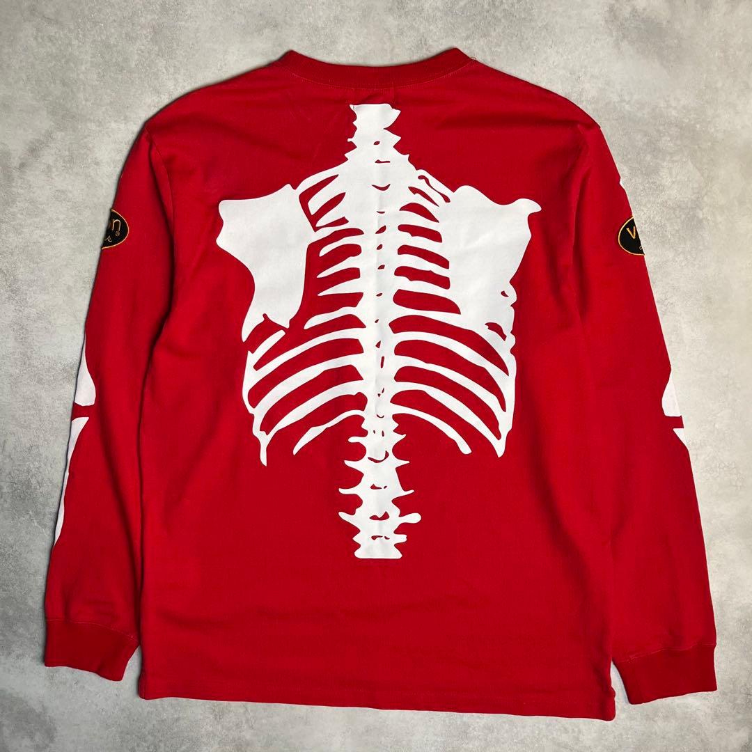 廣*康様 Vanson COTTONS スカルボーン プリント 厚手ロングスリー