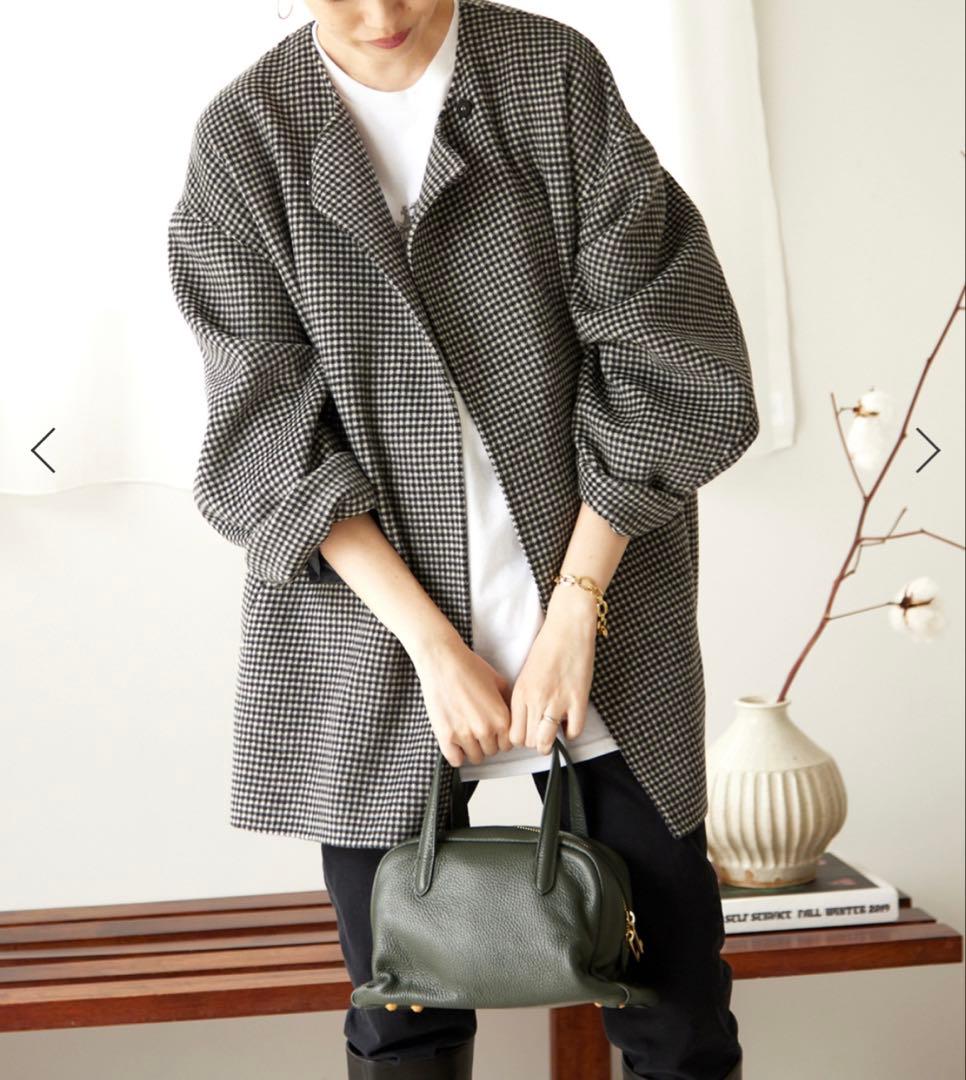 SLOBE IENA HAMILTONダブルフェイスウールショートコート