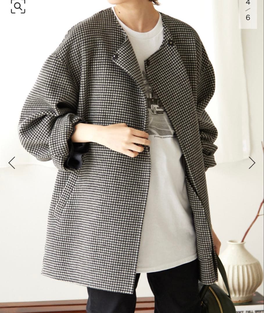 SLOBE IENA HAMILTONダブルフェイスウールショートコート