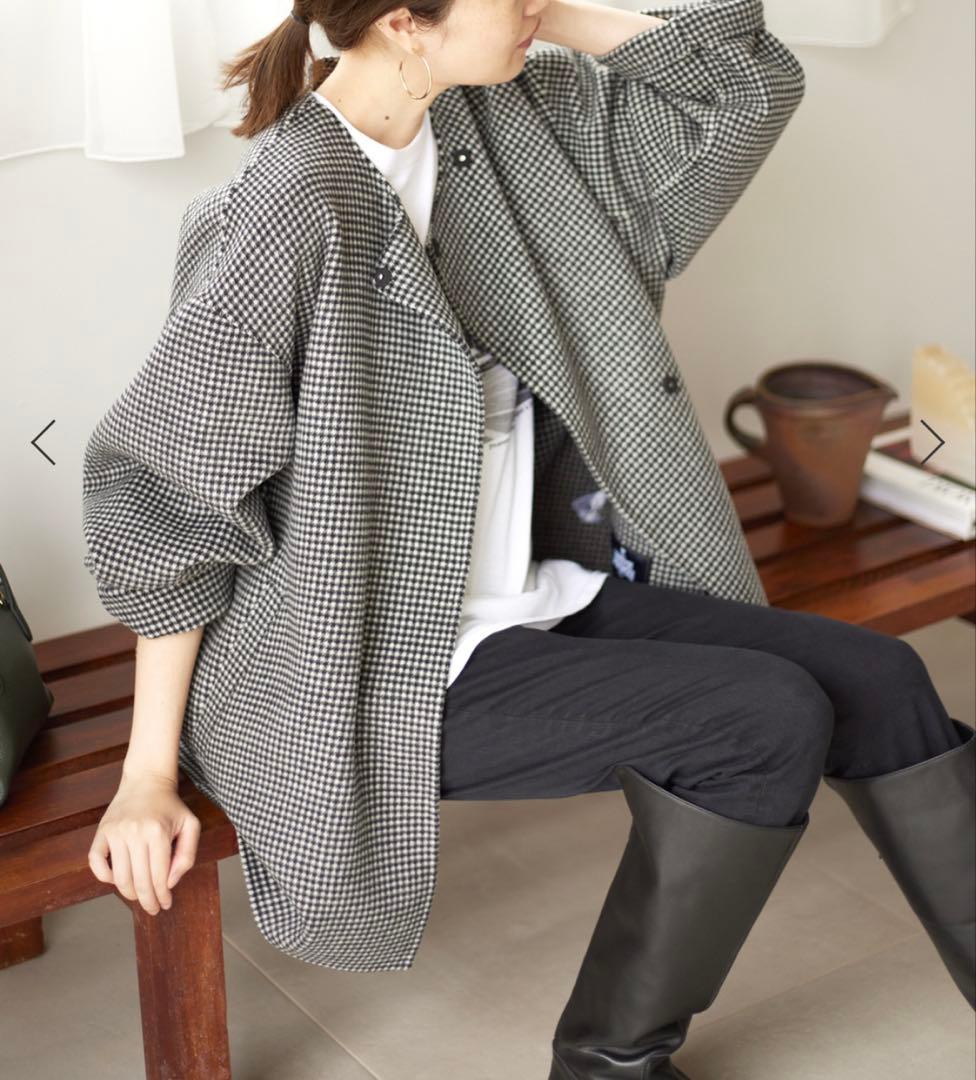 SLOBE IENA HAMILTONダブルフェイスウールショートコート