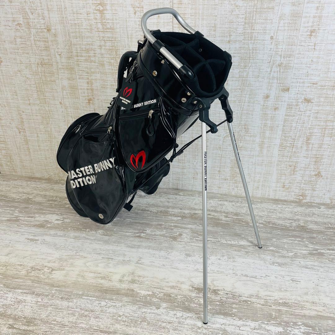 マスターバニーエディション　総エナメル　スタンド　キャディバッグ　ブラック9型