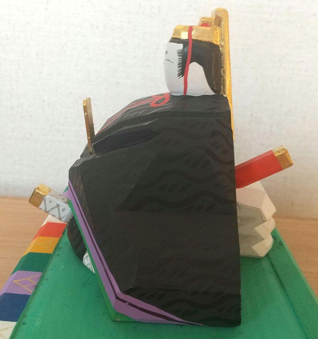 南部神泉 奈良一刀彫 雛人形 雛飾り 一刀彫 木製 金彩 かわいいお顔
