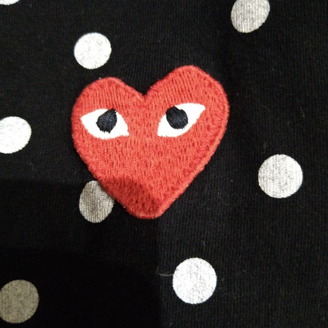 プレイコムデギャルソン　レディース　ドット　水玉柄　長袖カットソー　ロンT