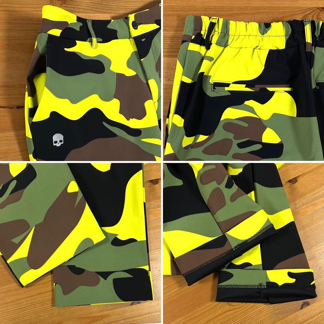 ☆美品☆ HYDROGEN 迷彩 撥水 ボンディング ストレッチパンツ スカル