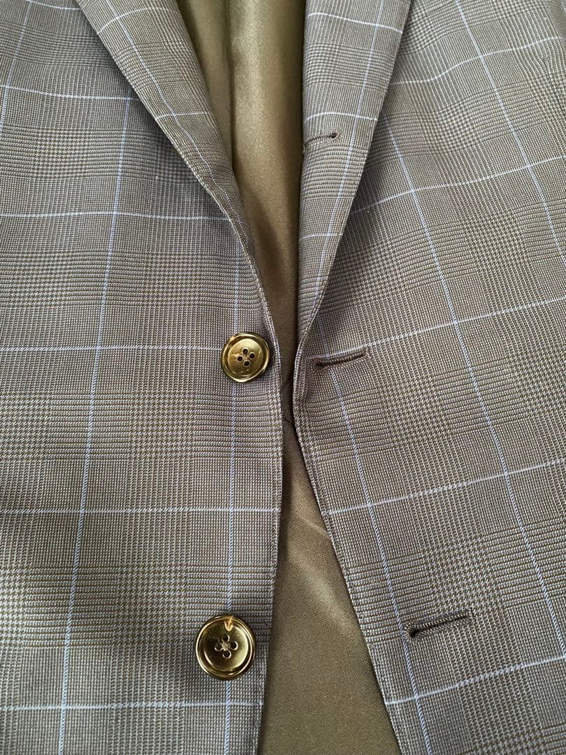 美品TOM FORD トムフォード 007スーツ ネイビー格子柄　サイズ50R