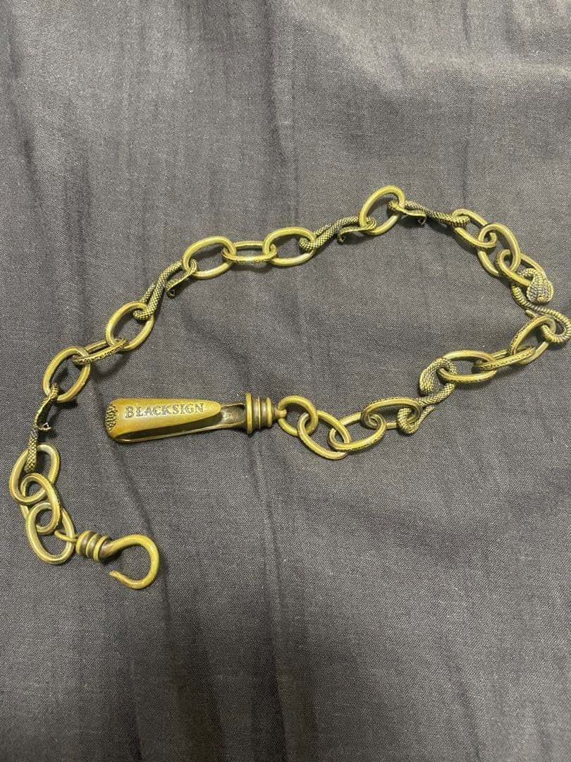 BLACK SIGN ブラックサインソリッドブラス ウォレットチェーン