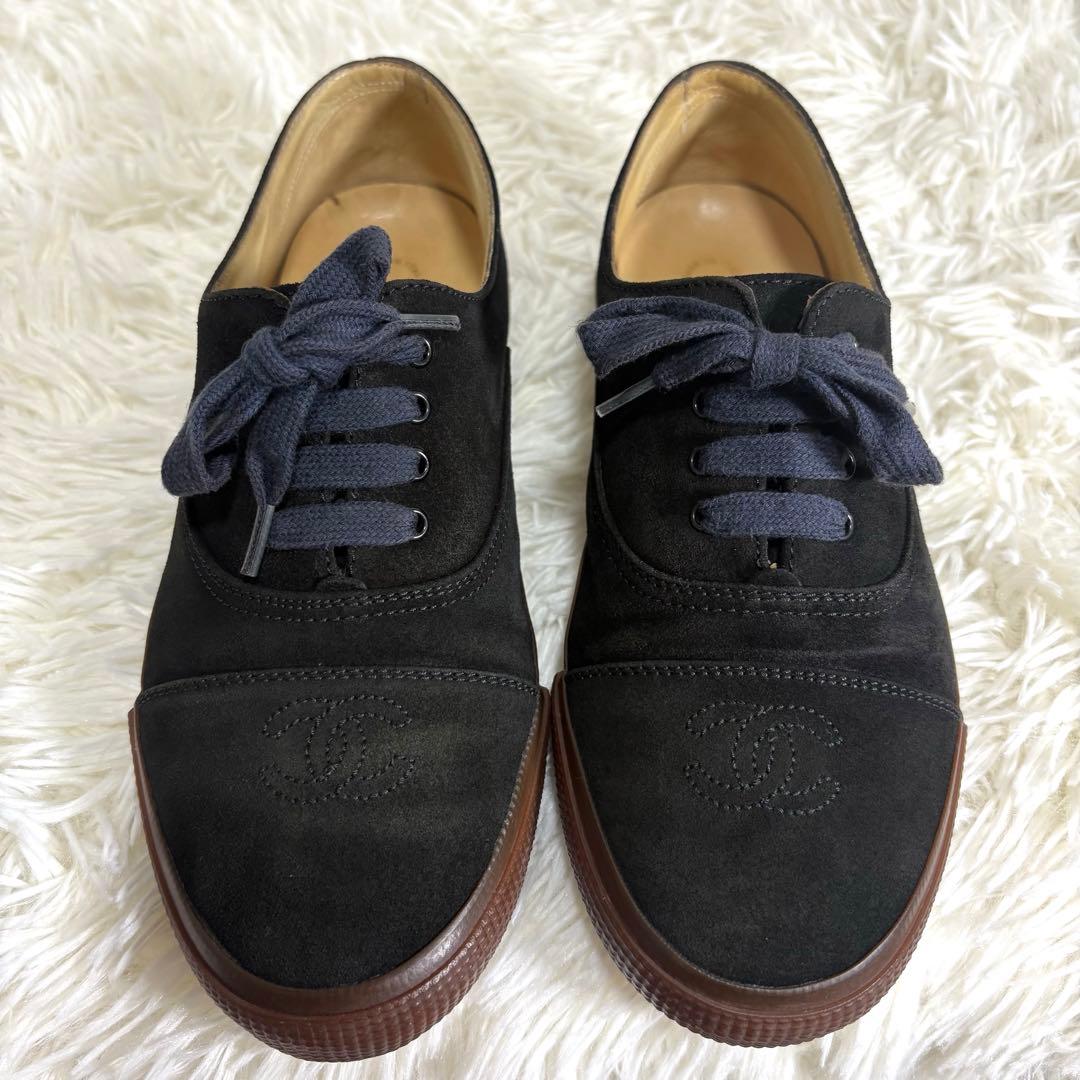 【美品】CHANEL シャネル　ココマーク スエード スニーカー