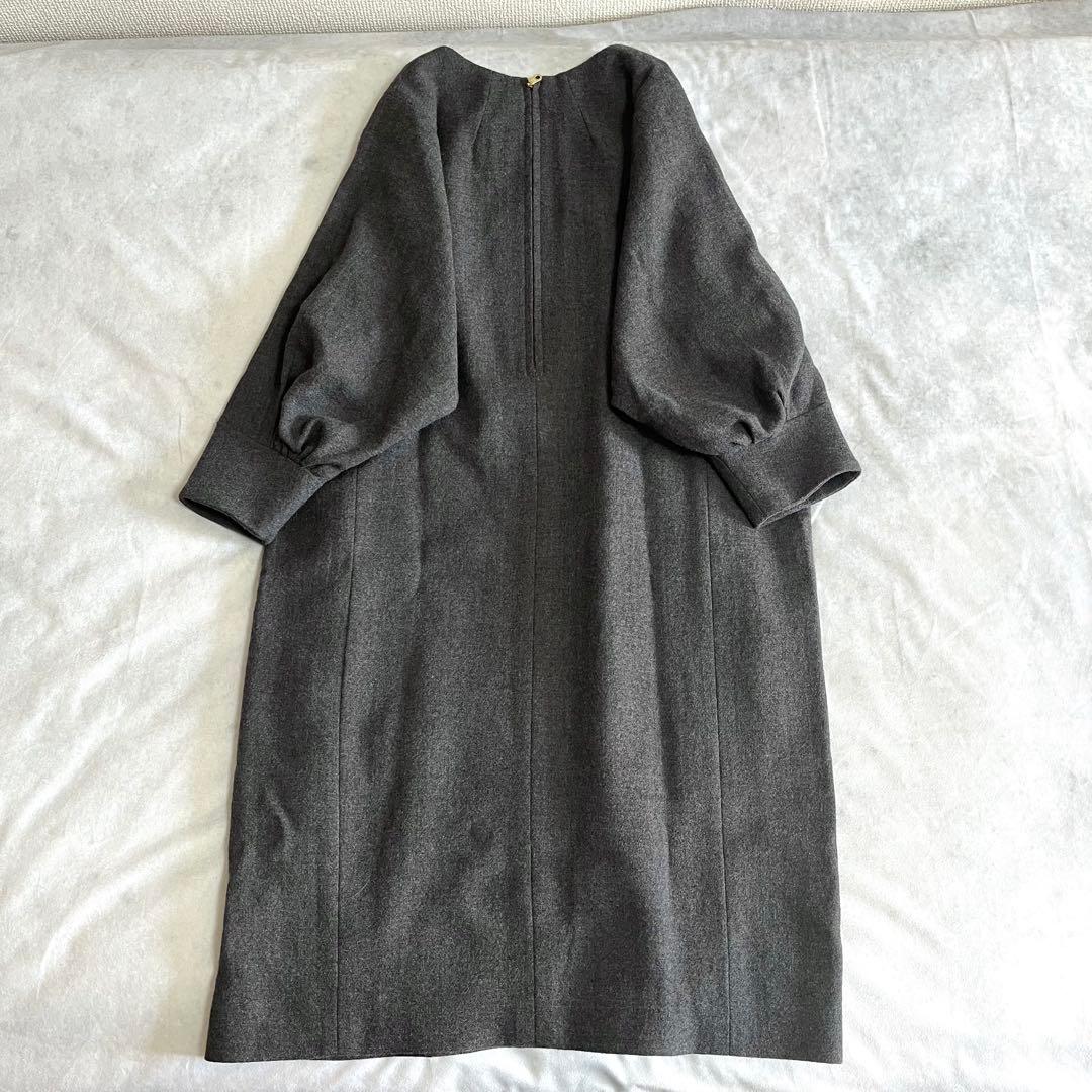 極美品❤️ドゥーズィエムクラス コクーンワンピース 七分袖 グレー 入学式卒業式