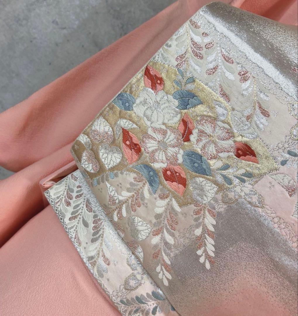 訪問着フルセット　辻が花　正絹　ピンク