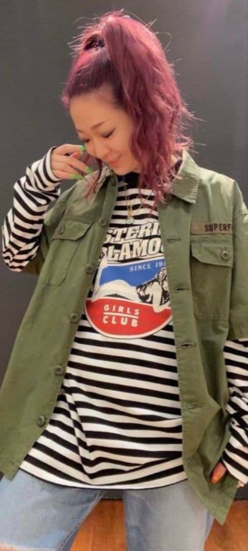 HYSTERIC GLAMOUR ストライプ ロングスリーブ Tシャツ M