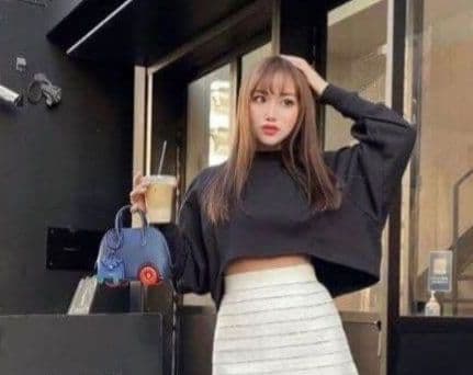 sheller シェリエ　裏起毛セミクロップドトップス　スウェット　スエット