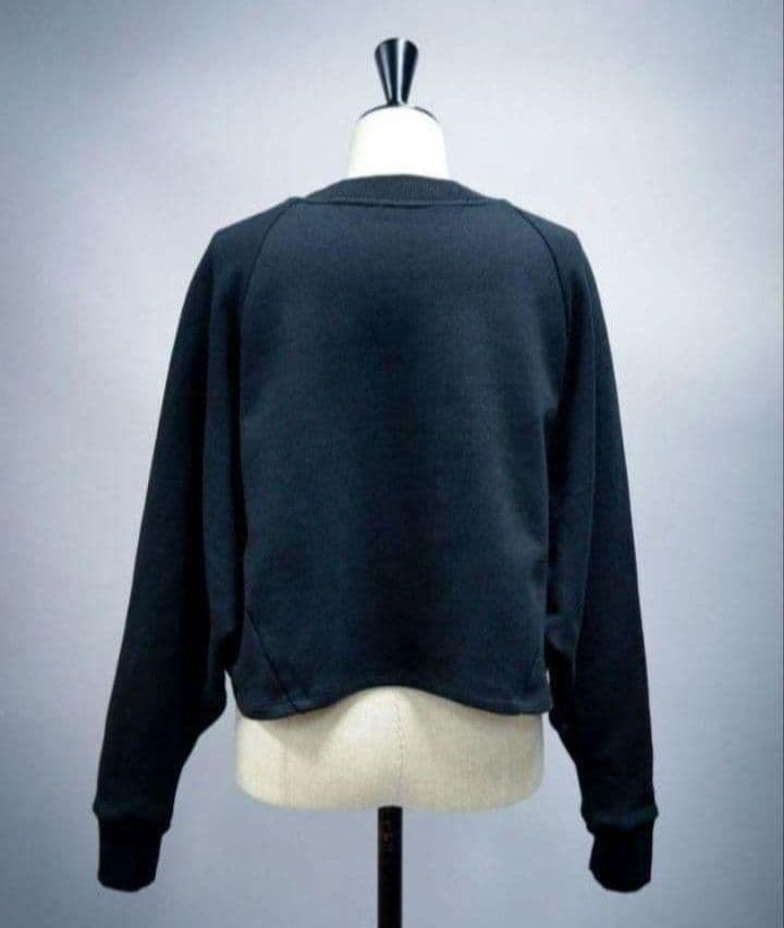 sheller シェリエ　裏起毛セミクロップドトップス　スウェット　スエット