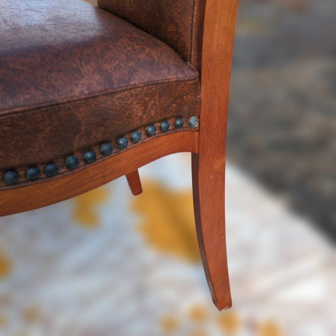 マルニ 猫脚 レザーチェア maruni ①+② ハイバック オールド レトロ