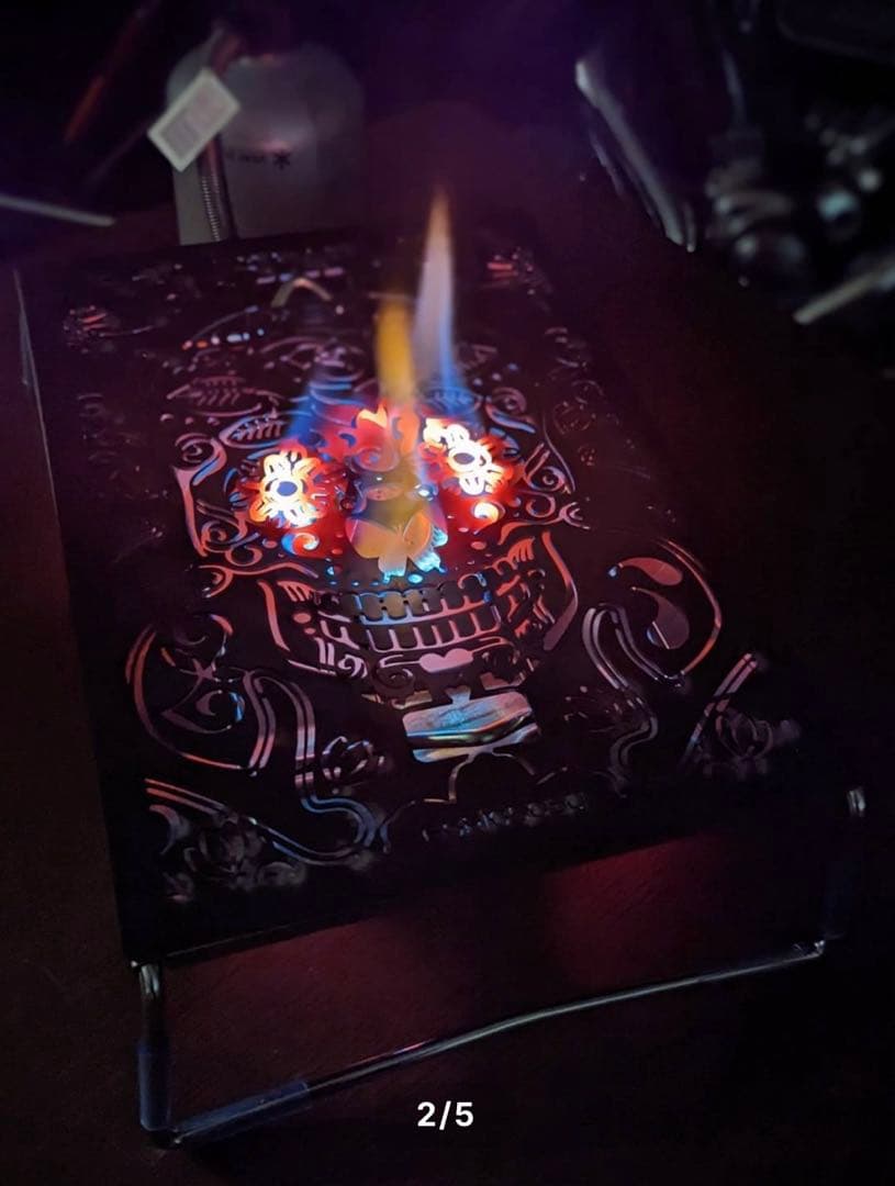 新品‼️GORIO5050✨フラットバーナーカスタムプレート【Skull】