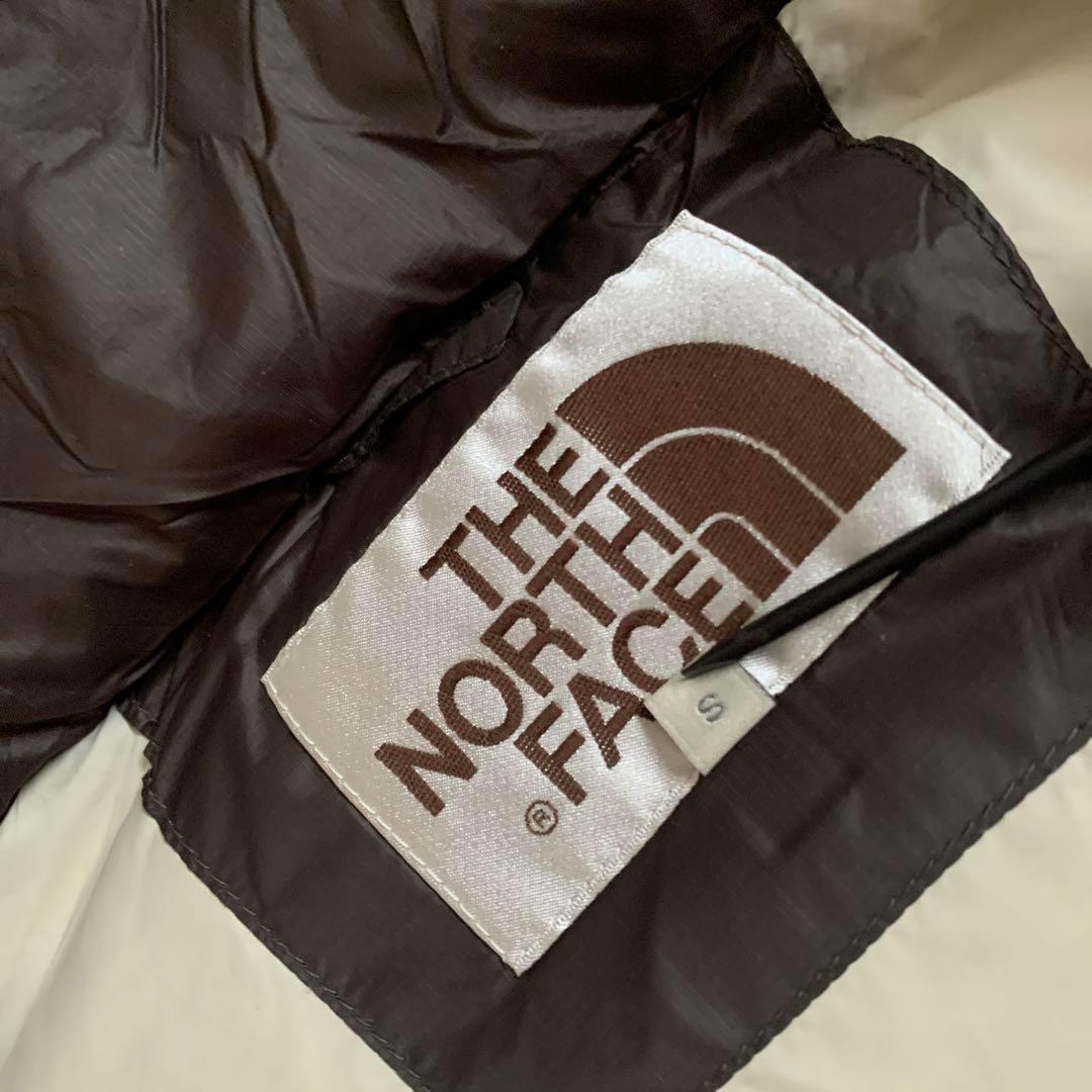 Sノースフェイスレディースブラウン茶色ロングダウンジャケットパーカNORTHFA