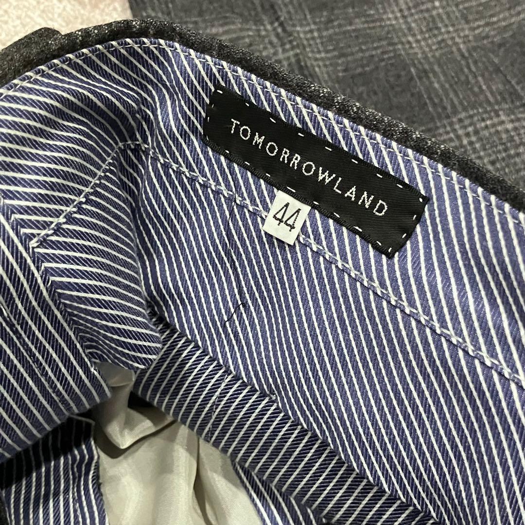 TOMORROWLAND シングルスーツ　セットアップ　チェック柄　カシミヤ混