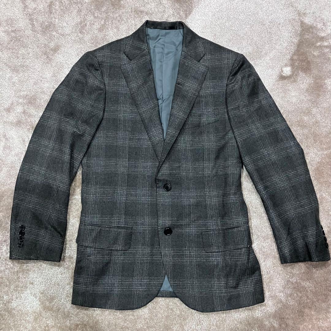 TOMORROWLAND シングルスーツ　セットアップ　チェック柄　カシミヤ混