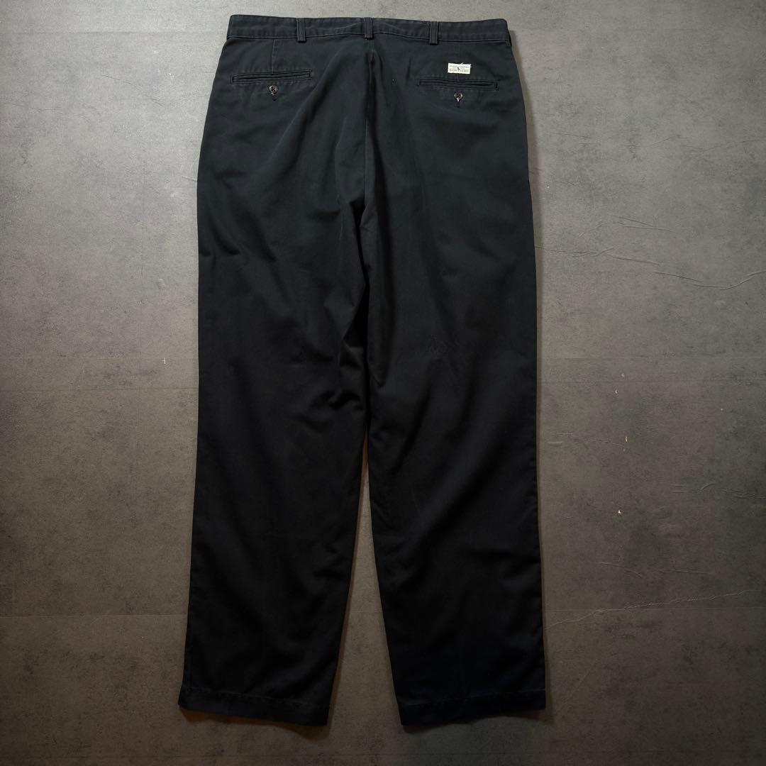 PoloRalphLauren90sANDREWブラックポロチノW38L32古着