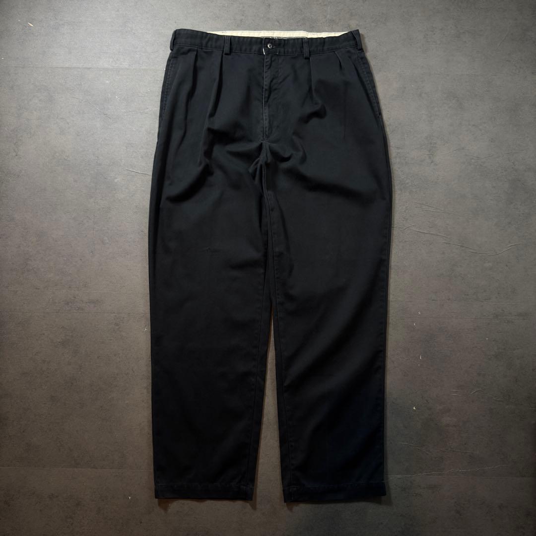 PoloRalphLauren90sANDREWブラックポロチノW38L32古着