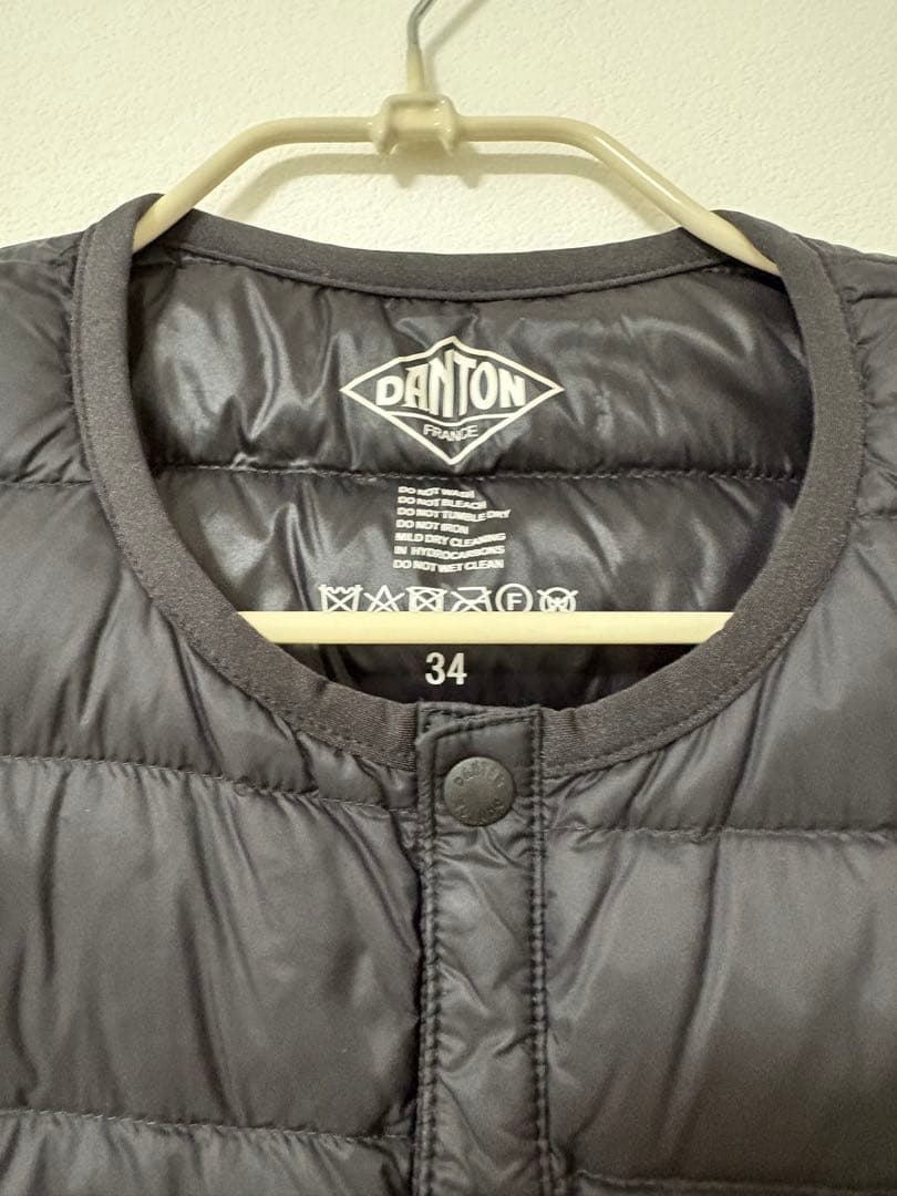 DANTON ダウンベスト ブラック 34 インナーダウンベスト