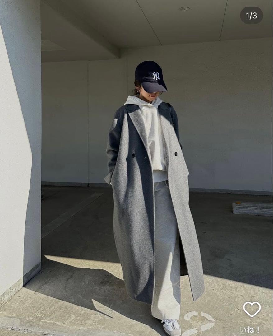 na.e 新品未使用　Wool&Cashmere Long Coat_Gray