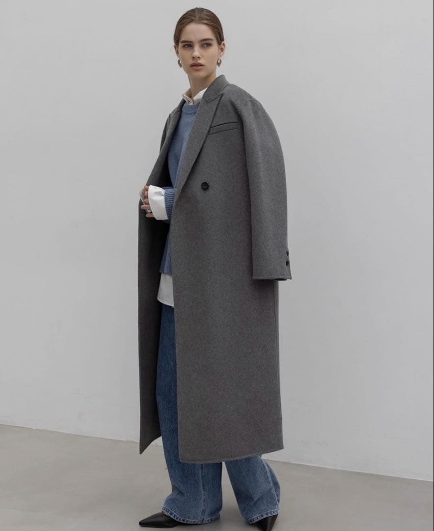 na.e 新品未使用　Wool&Cashmere Long Coat_Gray