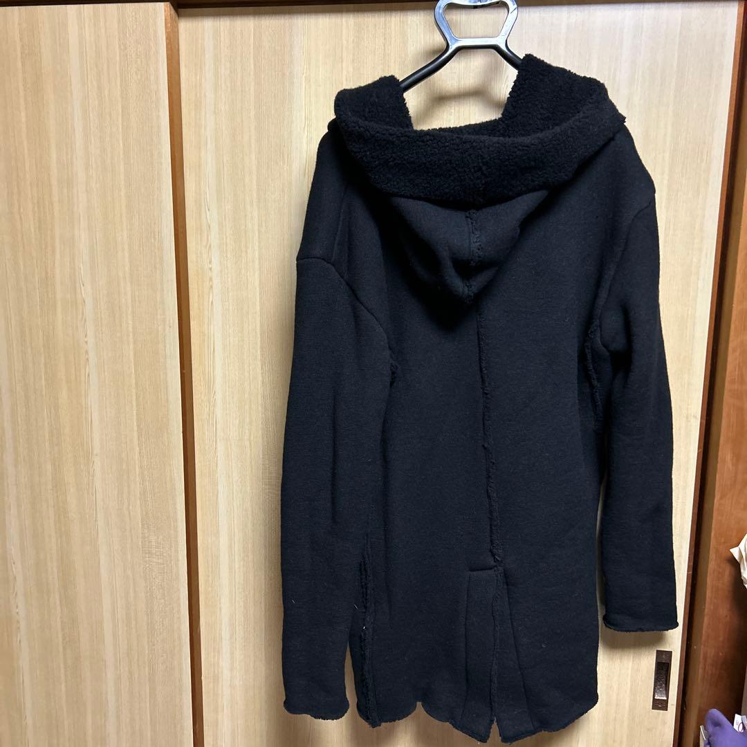 すずき　のりひこ　フード付きロングコート ブラック