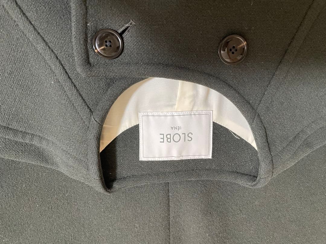 SLOBE IENA ノーカラー　ウールコート