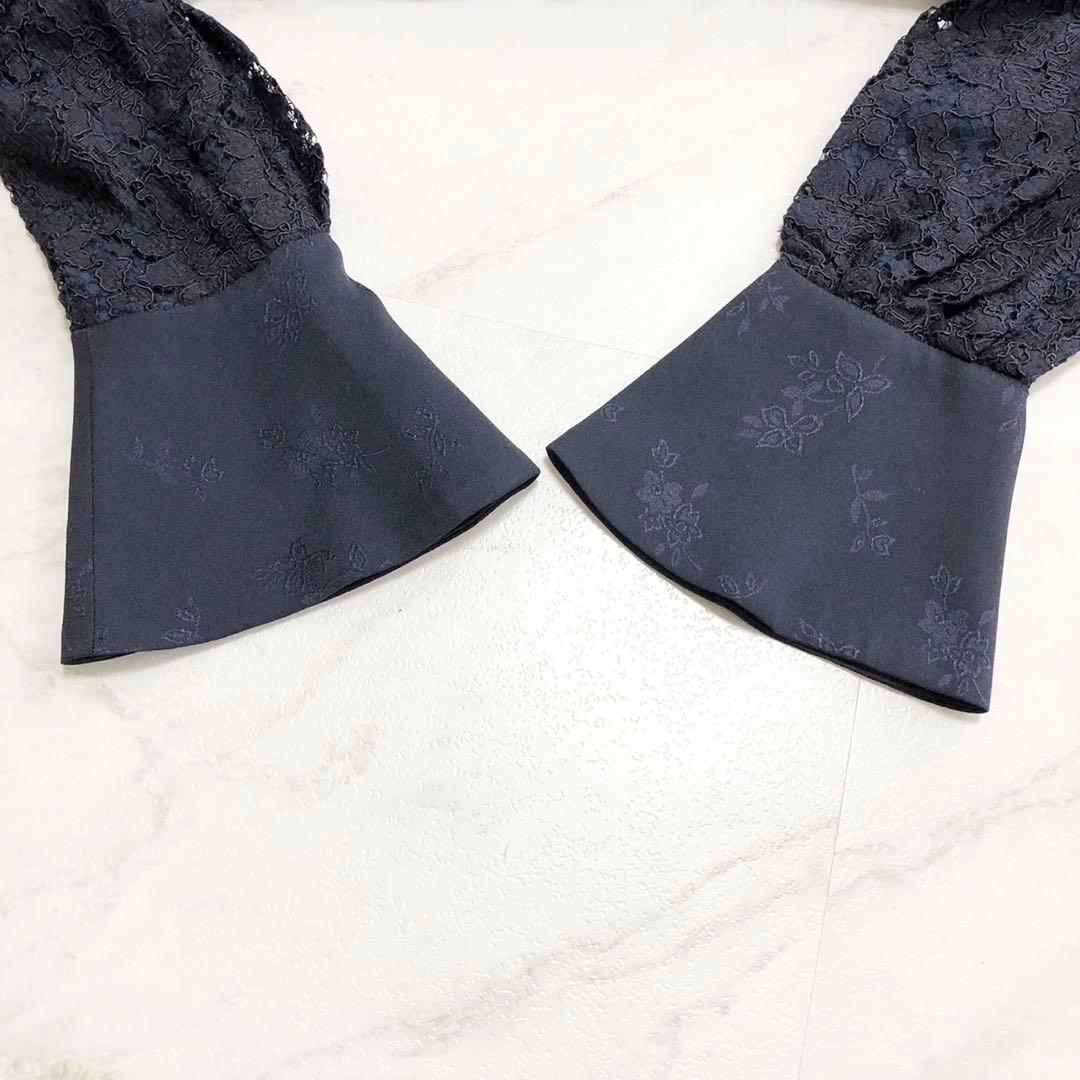 未使用級❤️form forma マザーズドレス　レース　ジャガード　ネイビー