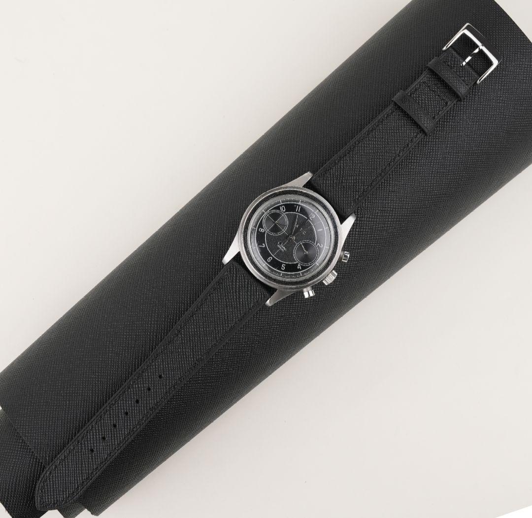 HANDDN オーダーメイド サフィアーノ レザー 時計ベルト 黒