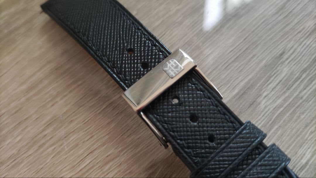 HANDDN オーダーメイド サフィアーノ レザー 時計ベルト 黒