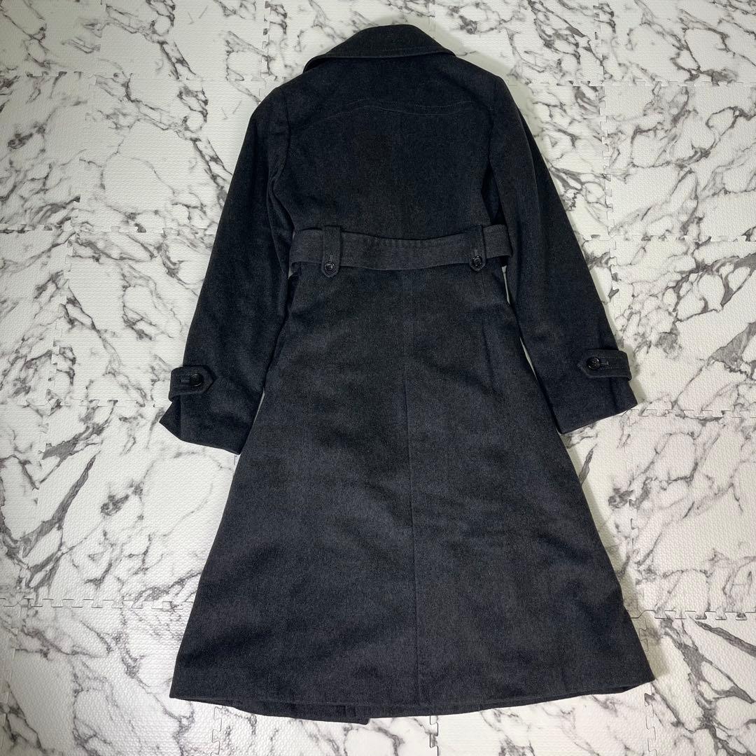 トゥモローランド トレンチコート　カシミヤ100% ベルト　ロング丈　グレー