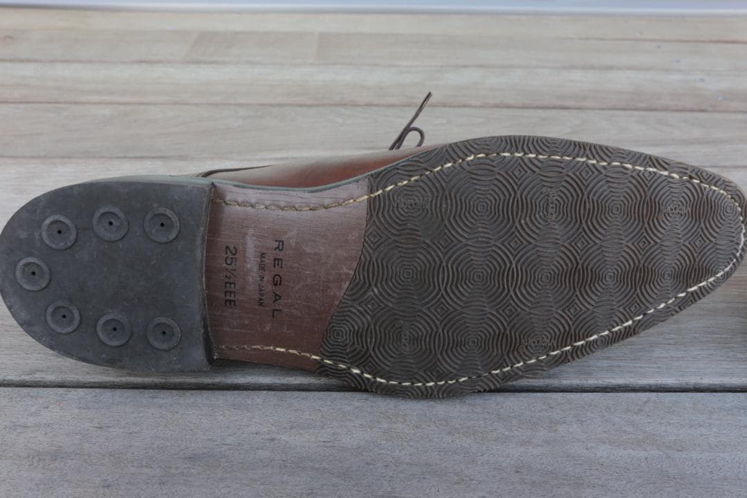 美品 1回使用 REGAL 25.5cm 品番JR47 等級CJ ブラウン