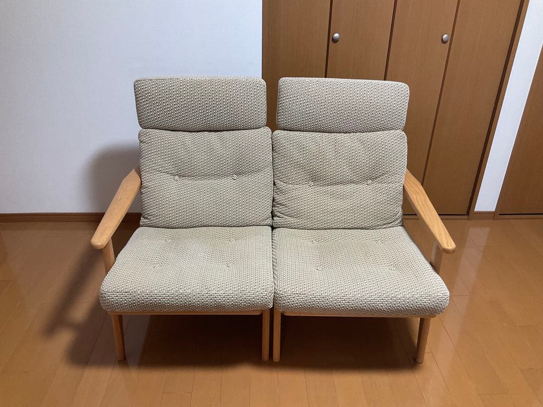 sum　マルニ60 オークフレームチェア3人掛けヘッドレスト付き