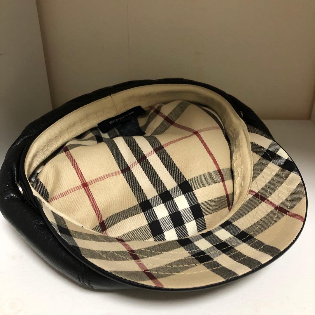 BURBERRY レザーキャスケット Mサイズ