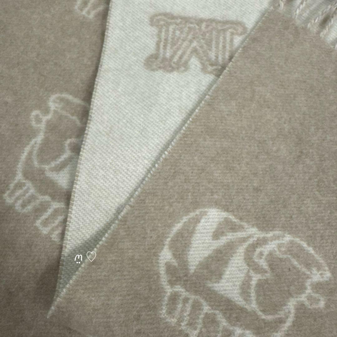 Max Mara　マックスマーラ　ジャガードカシミヤマフラー　アニマルモチーフ