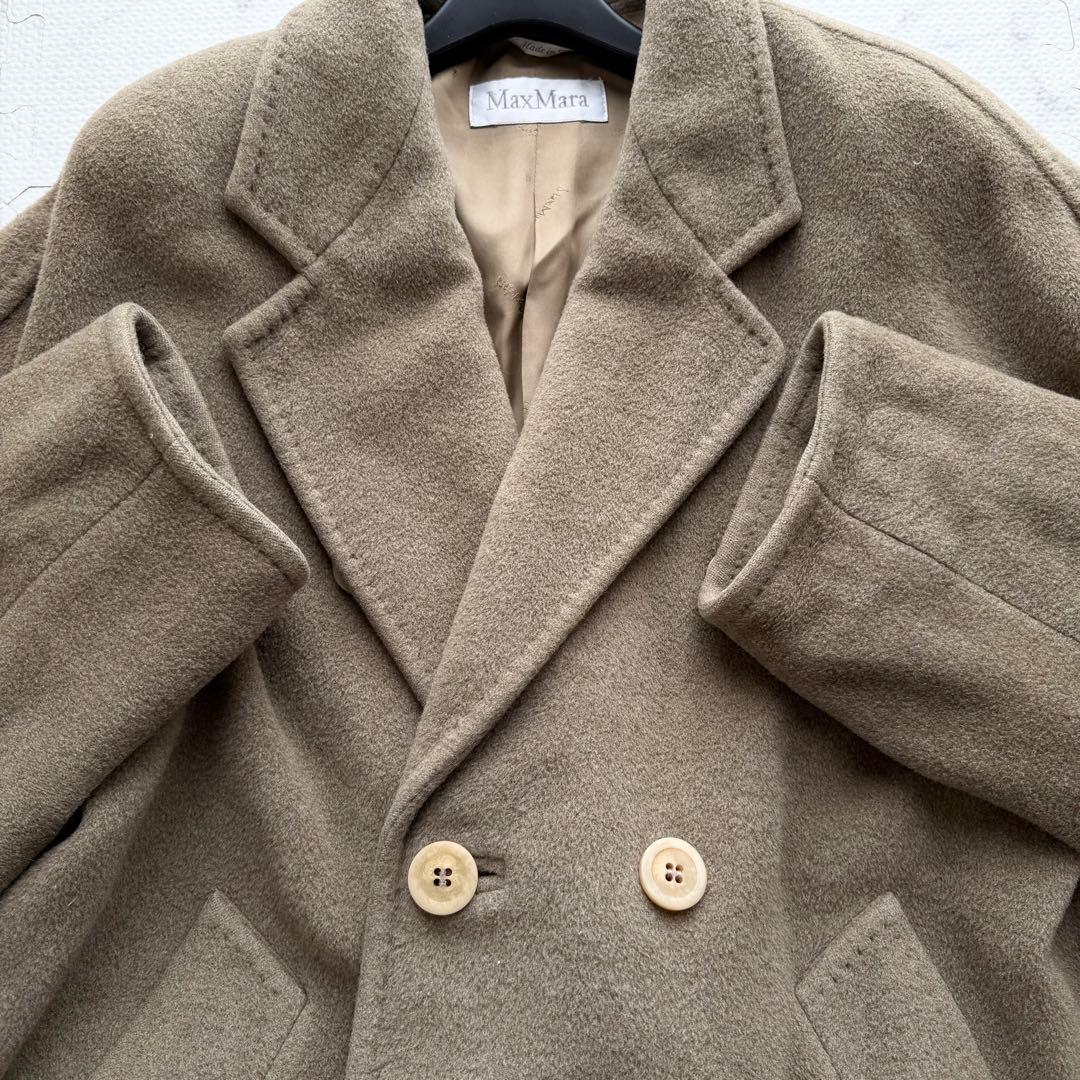最高級白タグ✨MaxMara マックスマーラ カシミヤ混 ロングコート 40