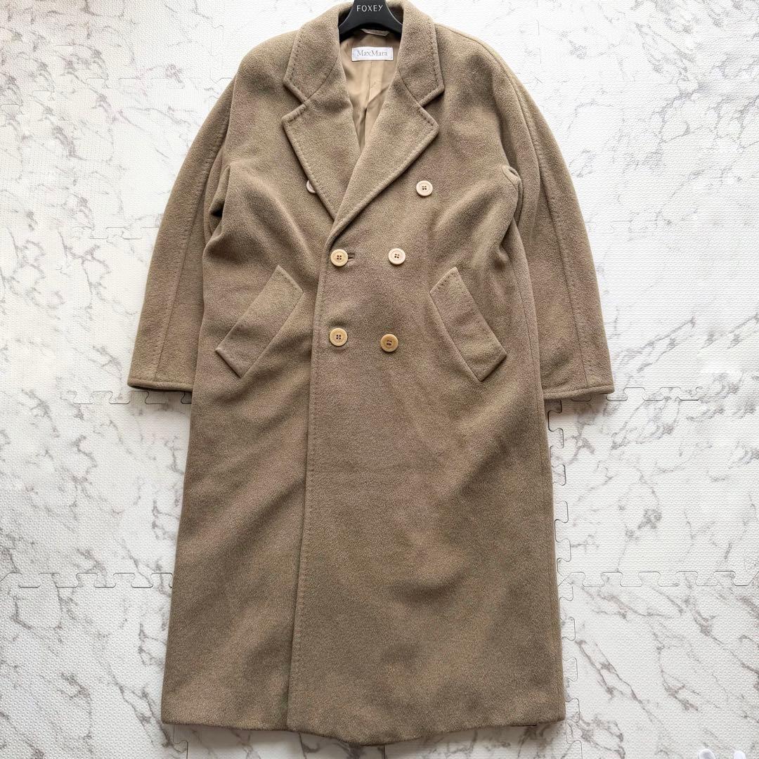 最高級白タグ✨MaxMara マックスマーラ カシミヤ混 ロングコート 40