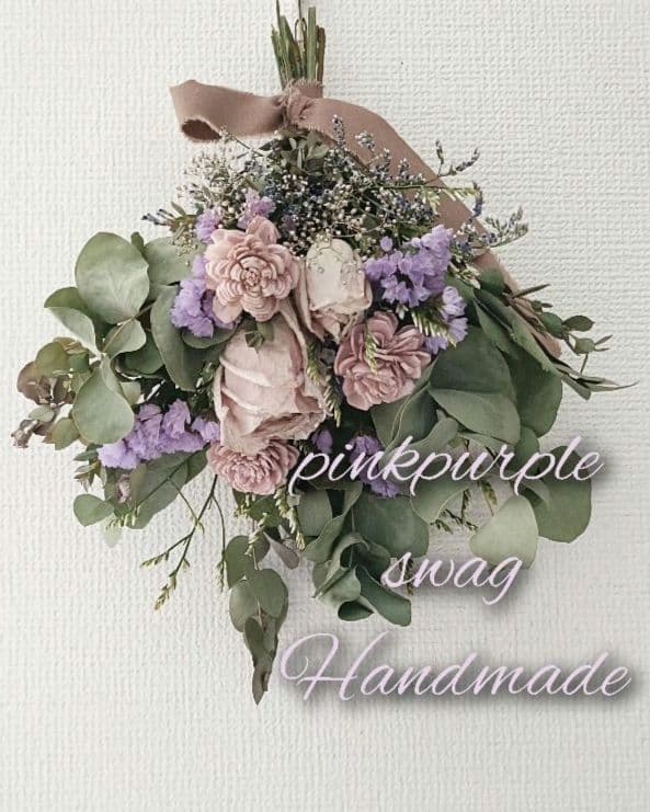 ♡・*.punchan‪‪‪.*¨̮・ドライフラワースワッグ&リース♡