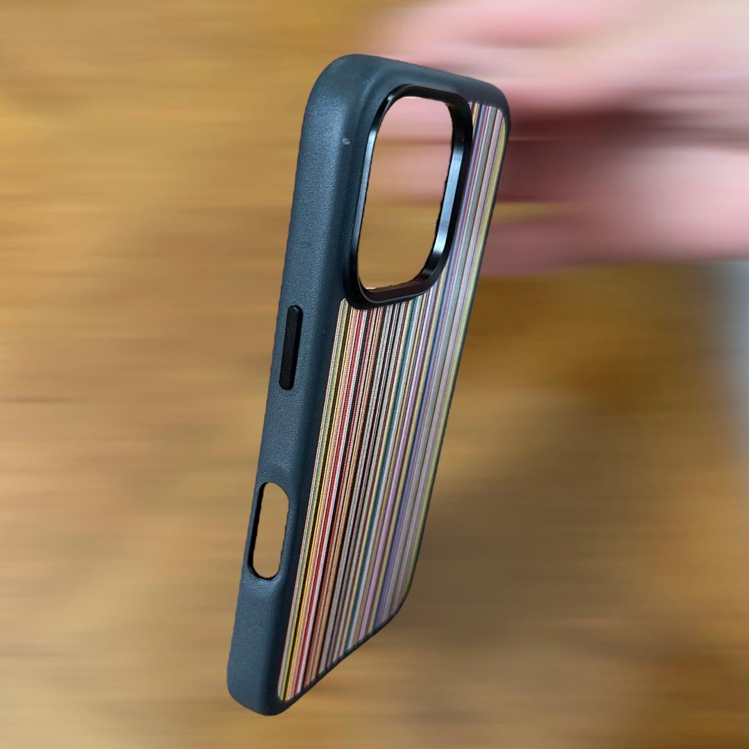 ポールスミス iPhoneケース iPhone 16 Pro ストライプ 虹色