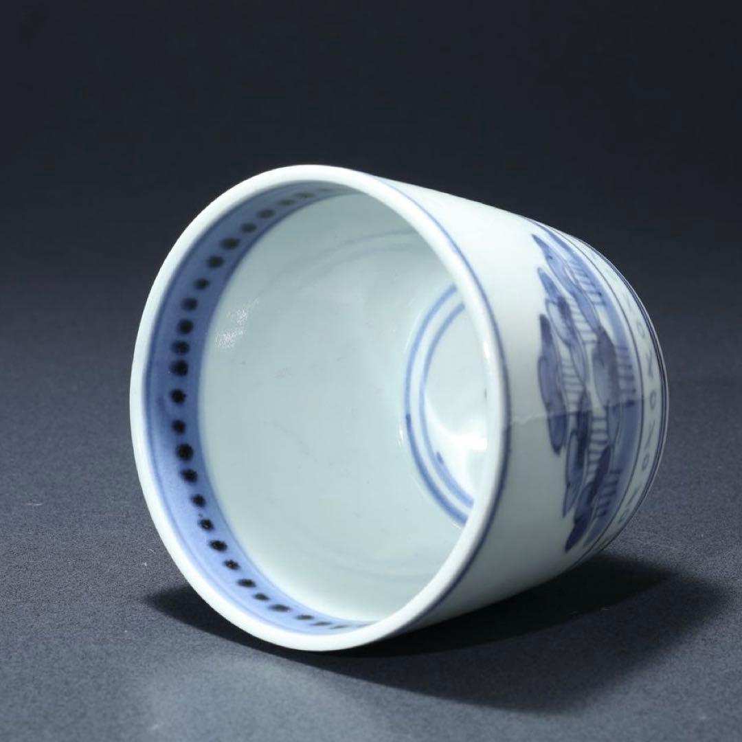 伊万里染付松図　蕎麦猪口　骨董　古伊万里　R1472w2