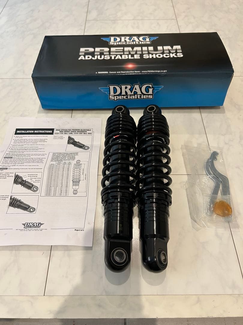 DRAG Specialties 調整式ショック12インチ　スポーツスター