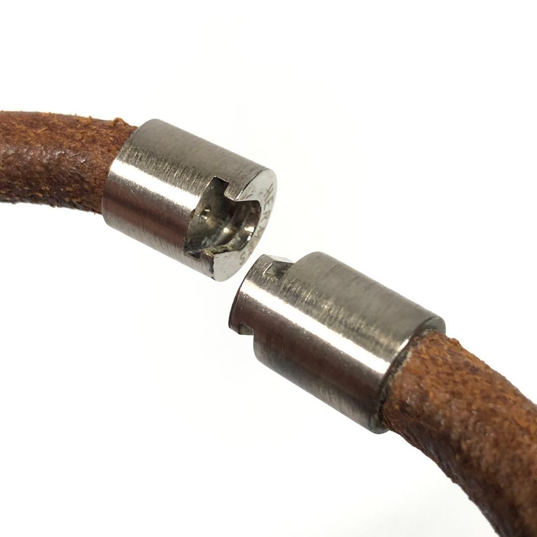 エルメス　ブレスレット　イオタ　レザー　バングル　メンズ　レディース　箱付き