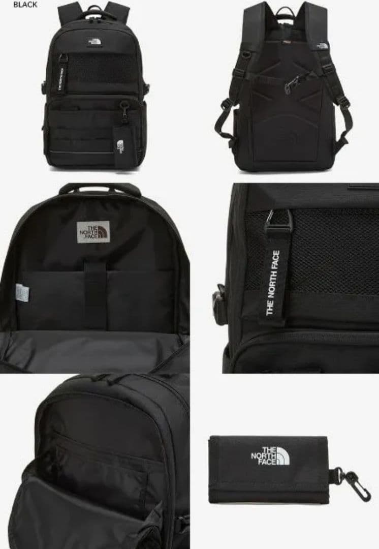 韓国ノースフェイスリュックDUAL BACKPACKマジックテープ財布　男女兼用