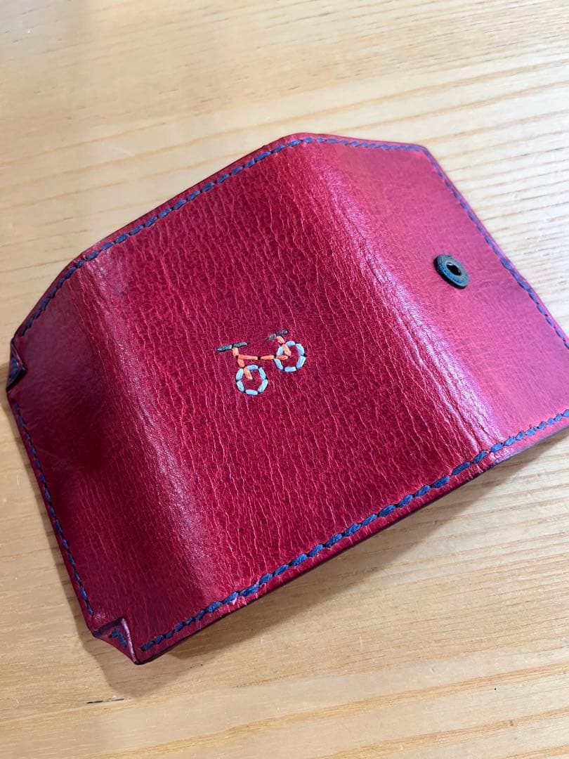 HENRY CUIR レザーキーケース 赤　アンリークイール