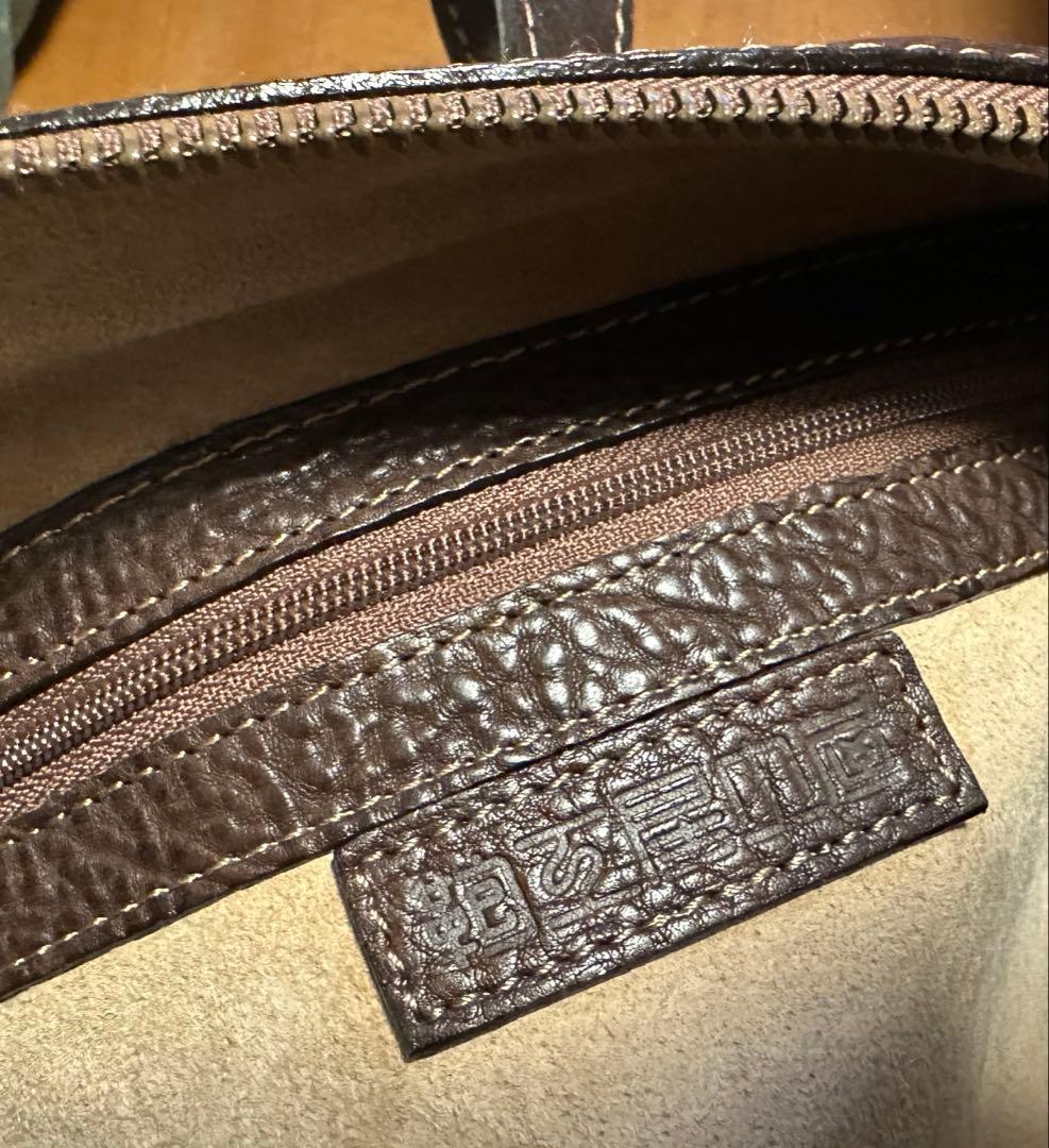 【美品】【定価半額】土屋鞄 本革 ミニボストン ドラム型ショルダーバッグ